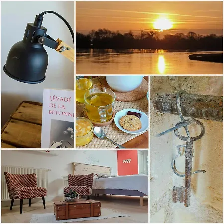 빌라 Logis Escale - Grand Gite, Piscine Treves-Cunault